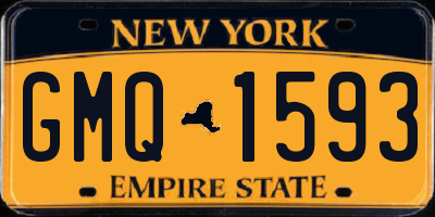 NY license plate GMQ1593