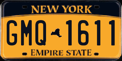 NY license plate GMQ1611
