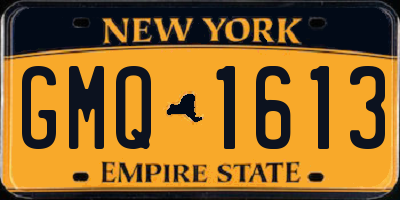 NY license plate GMQ1613