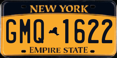 NY license plate GMQ1622