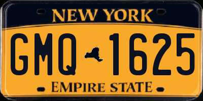 NY license plate GMQ1625