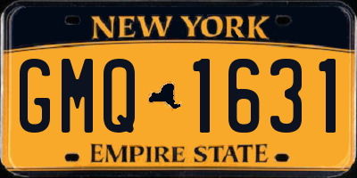 NY license plate GMQ1631