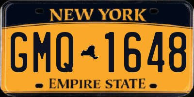 NY license plate GMQ1648