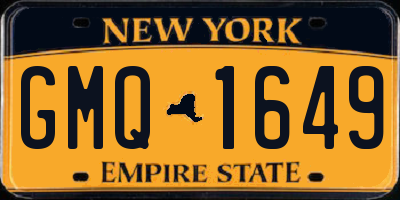 NY license plate GMQ1649