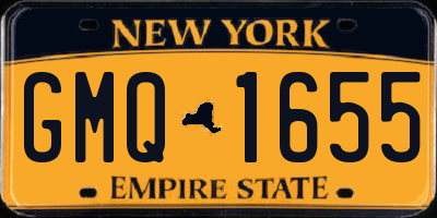 NY license plate GMQ1655