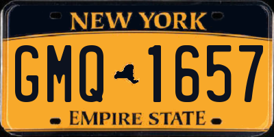 NY license plate GMQ1657