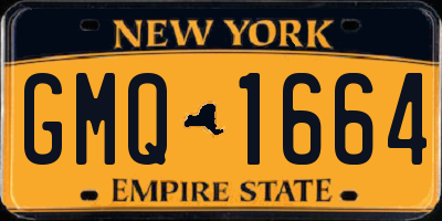 NY license plate GMQ1664