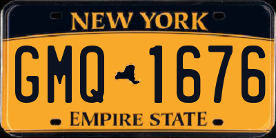 NY license plate GMQ1676