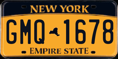 NY license plate GMQ1678