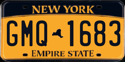 NY license plate GMQ1683
