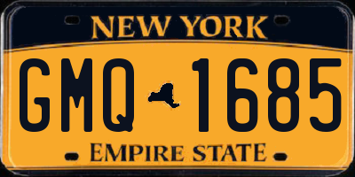 NY license plate GMQ1685