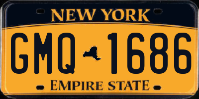 NY license plate GMQ1686