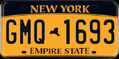 NY license plate GMQ1693