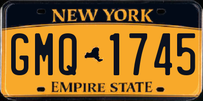 NY license plate GMQ1745