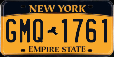 NY license plate GMQ1761