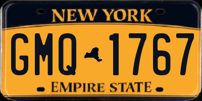 NY license plate GMQ1767