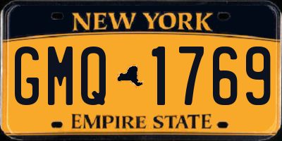 NY license plate GMQ1769
