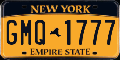 NY license plate GMQ1777