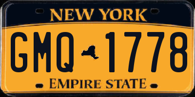 NY license plate GMQ1778