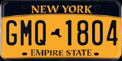 NY license plate GMQ1804