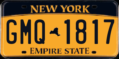 NY license plate GMQ1817