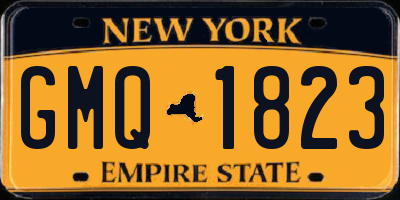 NY license plate GMQ1823