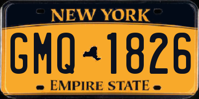 NY license plate GMQ1826