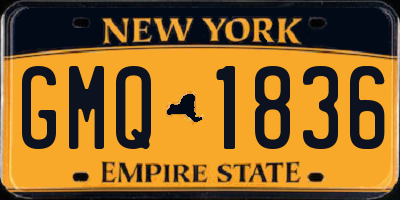 NY license plate GMQ1836