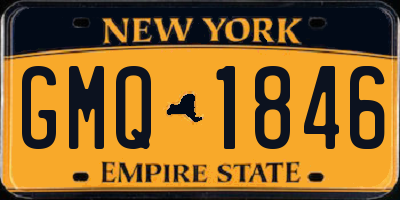 NY license plate GMQ1846