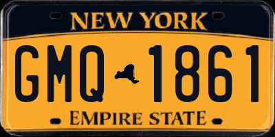 NY license plate GMQ1861