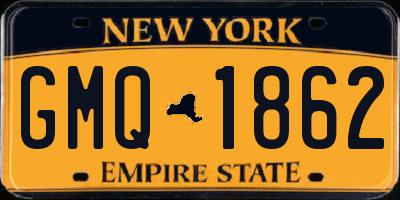 NY license plate GMQ1862