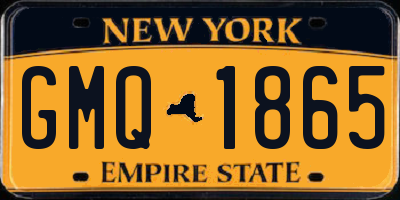 NY license plate GMQ1865