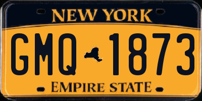 NY license plate GMQ1873