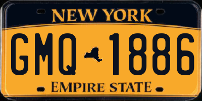 NY license plate GMQ1886