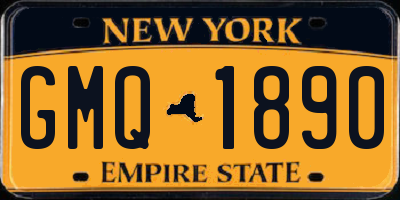 NY license plate GMQ1890