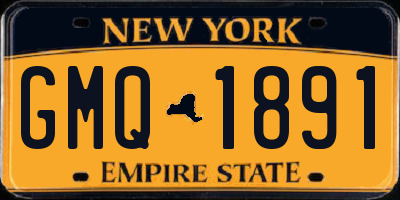NY license plate GMQ1891