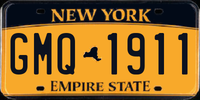 NY license plate GMQ1911