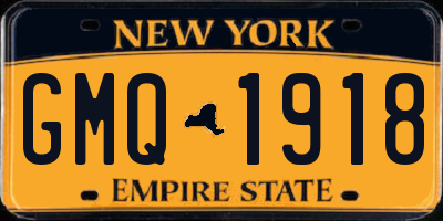 NY license plate GMQ1918