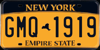 NY license plate GMQ1919