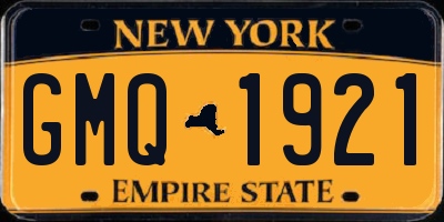 NY license plate GMQ1921
