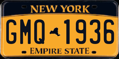 NY license plate GMQ1936