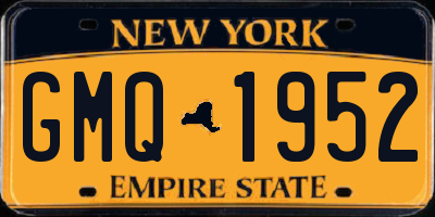 NY license plate GMQ1952
