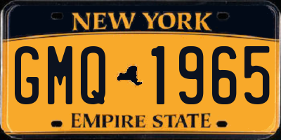 NY license plate GMQ1965
