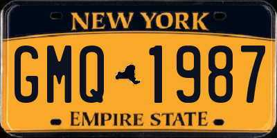 NY license plate GMQ1987