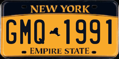 NY license plate GMQ1991