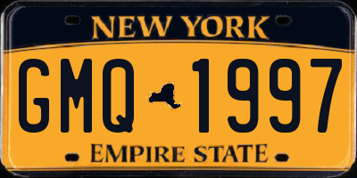NY license plate GMQ1997