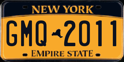 NY license plate GMQ2011