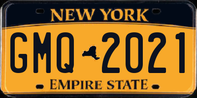 NY license plate GMQ2021