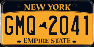 NY license plate GMQ2041
