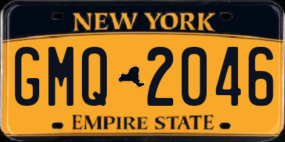 NY license plate GMQ2046
